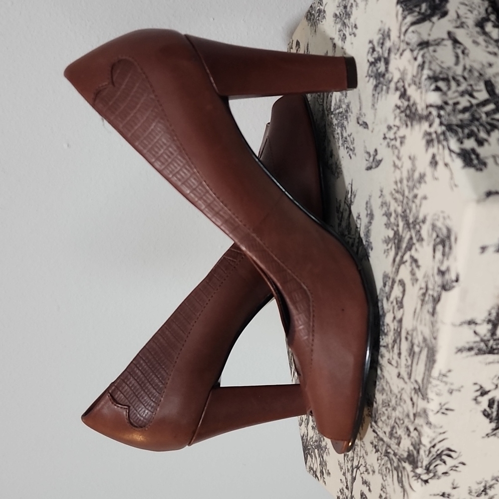 Worthington, Brown Leather Pump, Sz 8.5